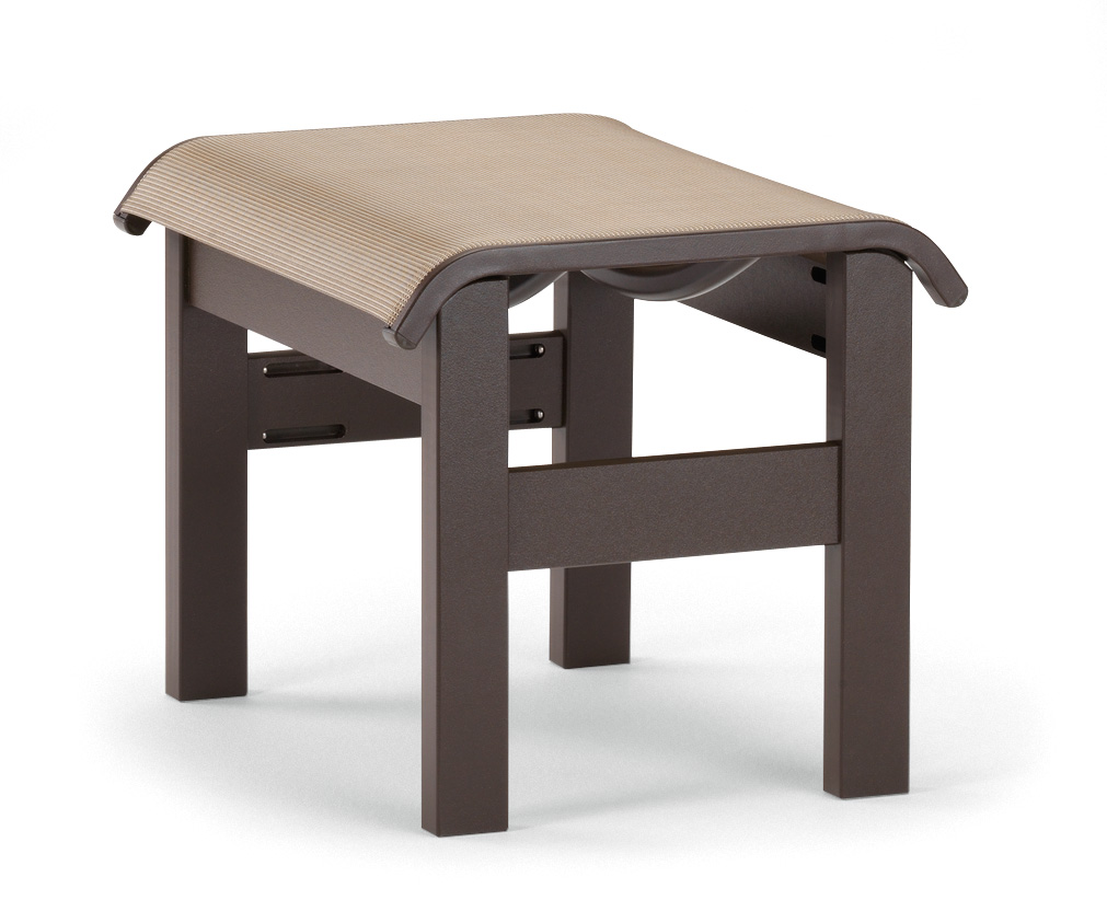 A modern brown kneeling chair with a slanted beige seat cushion, designed to promote good posture, isolated on a white background near a fireplace.