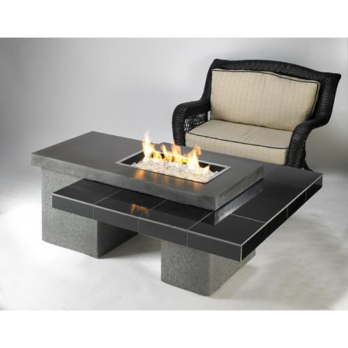 Uptown Gas Fire Pit Table By The, Uptown Black Gas Fire Pit Table