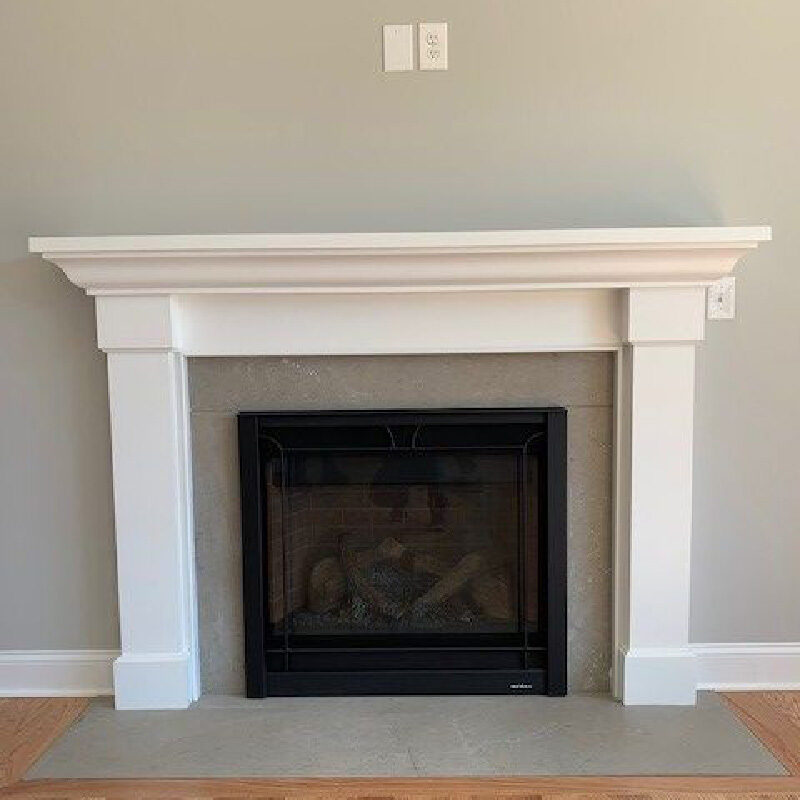 Full leg mantel with slab stone thumbnail