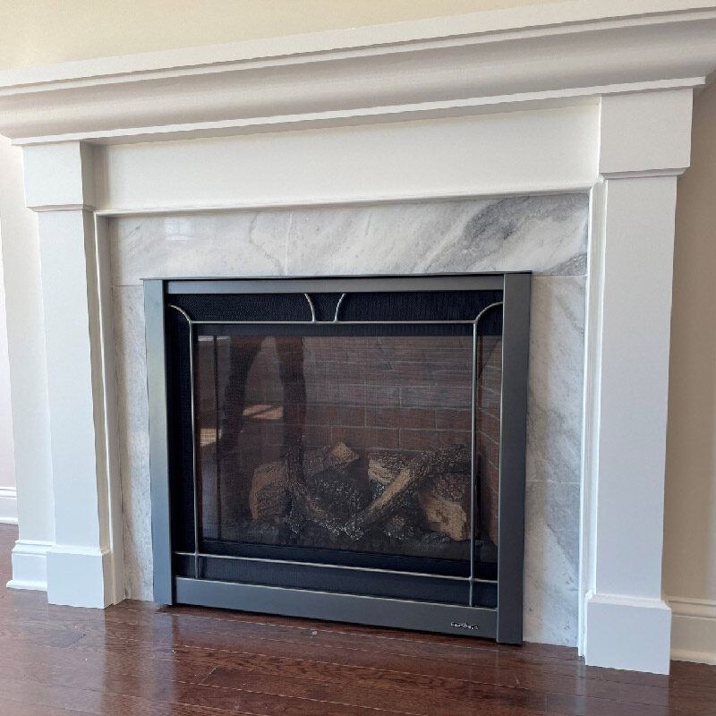 Fireplace with no hearth