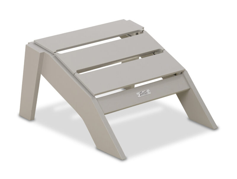 A beige, small wooden step stool with two steps, featuring a simplistic and sturdy design, set against a white background.