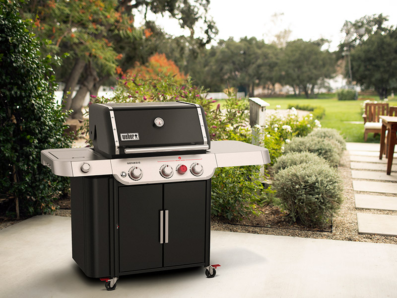Weber Grill on patio scene