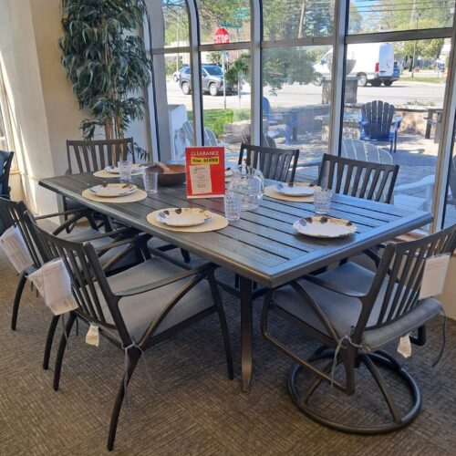 Amari 6 Person 86" x 44" Rectangular Outdoor Dining Set by Gensun