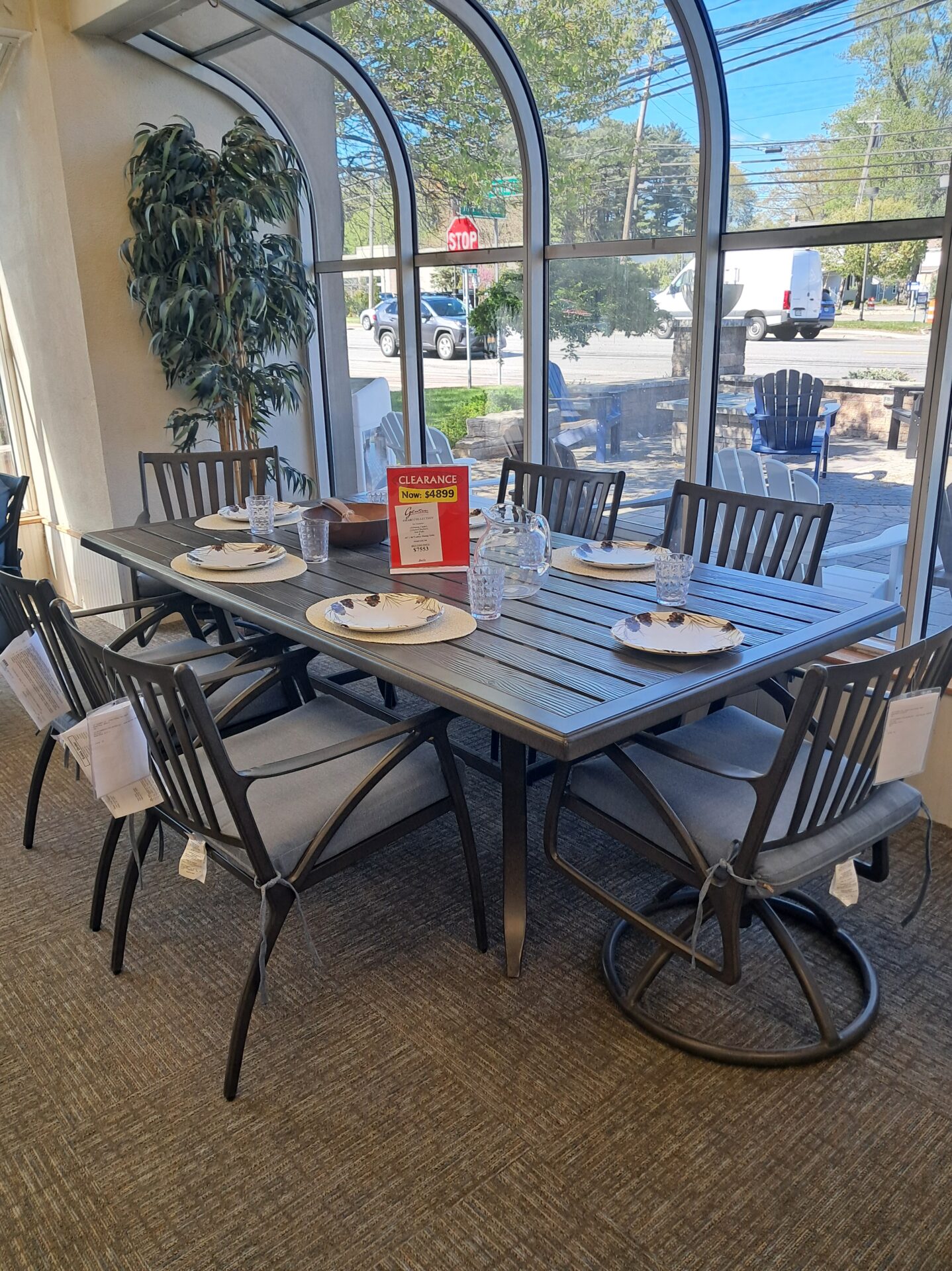 Amari 6 Person 86" x 44" Rectangular Outdoor Dining Set by Gensun