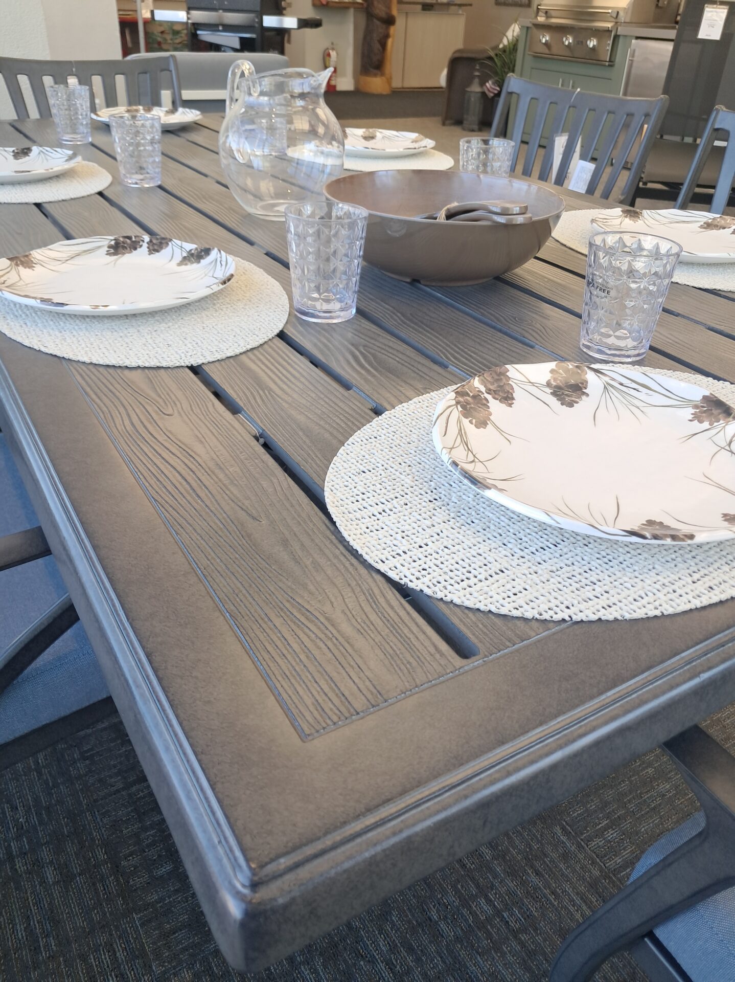 Amari 6 Person 86" x 44" Rectangular Outdoor Dining Set by Gensun - Image 5