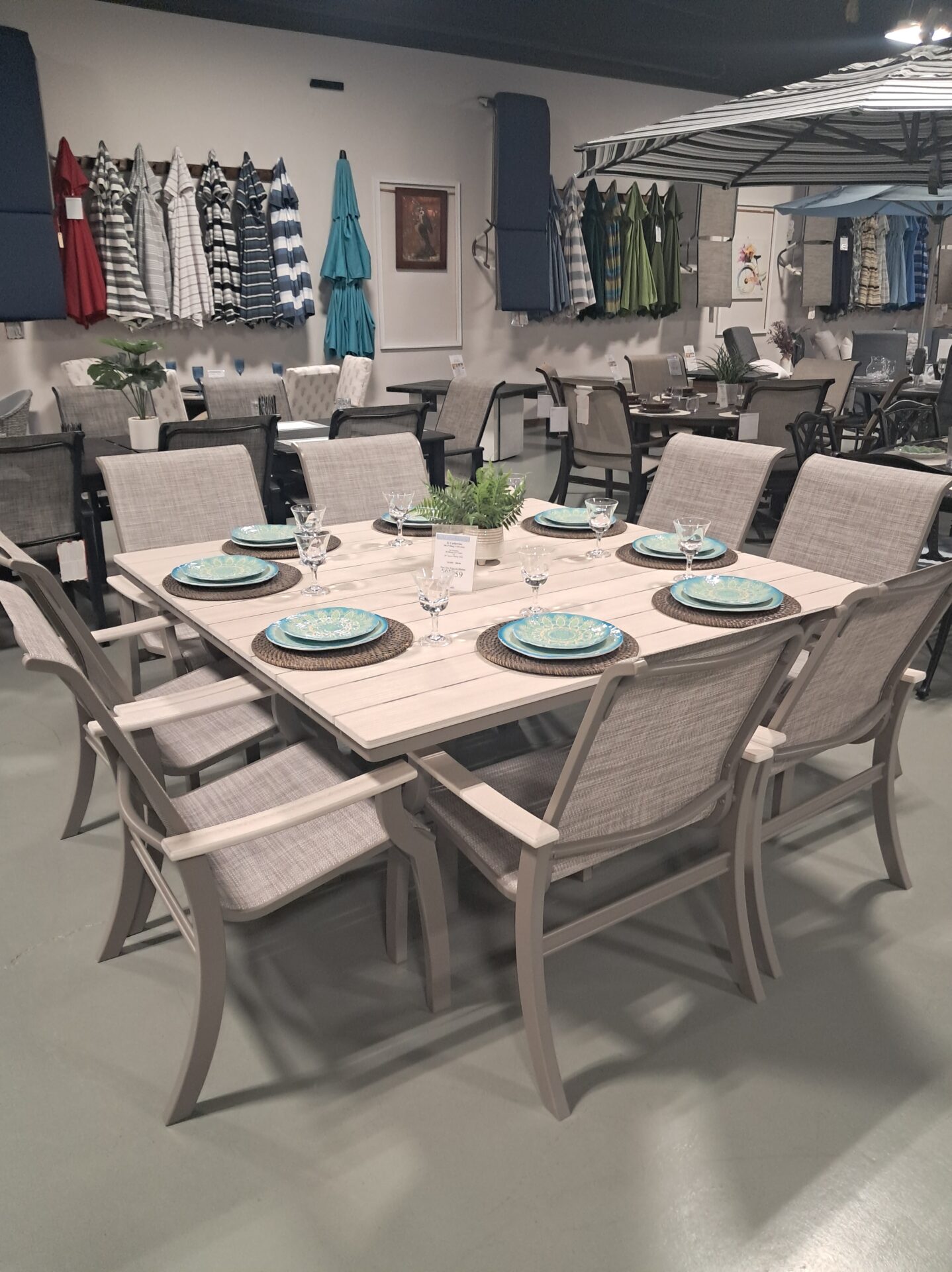 St. Catherine 8-10 Person 64" Square Outdoor Dining Set by Telescope Casual