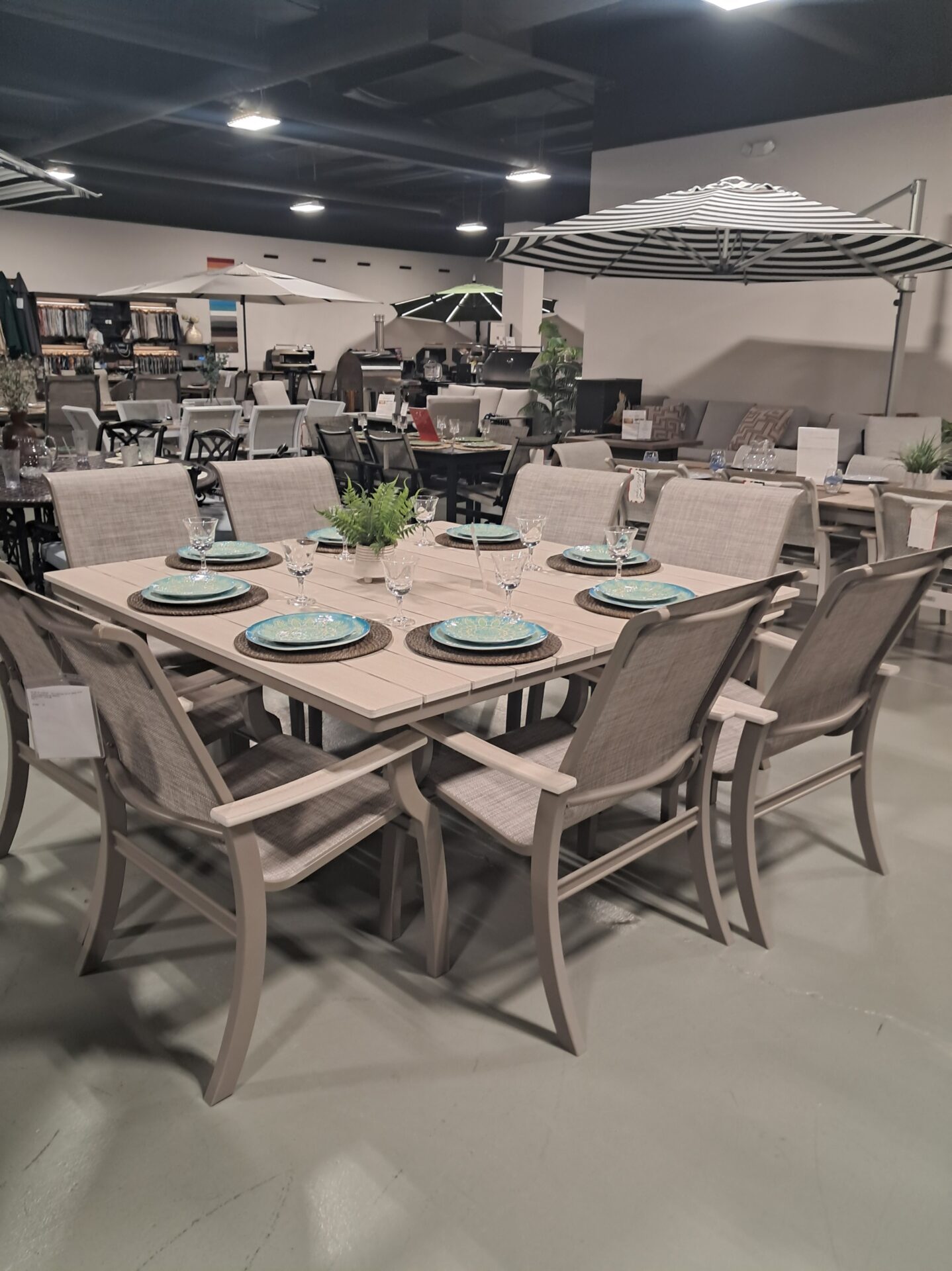 St. Catherine 8-10 Person 64" Square Outdoor Dining Set by Telescope Casual - Image 4