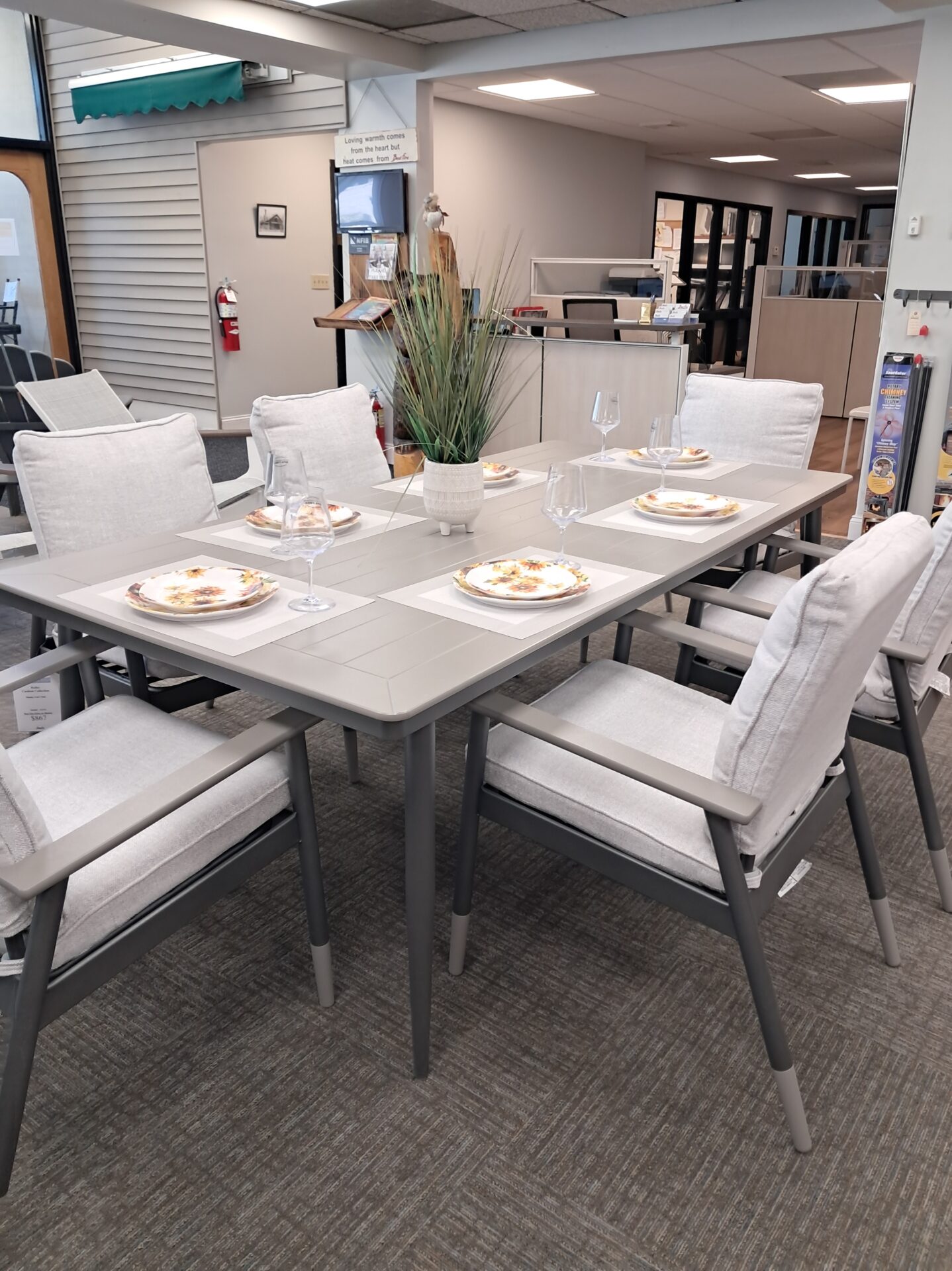 Welles 6 Person 42" x 84" Rectangular Outdoor Dining Set with by Telescope Casual