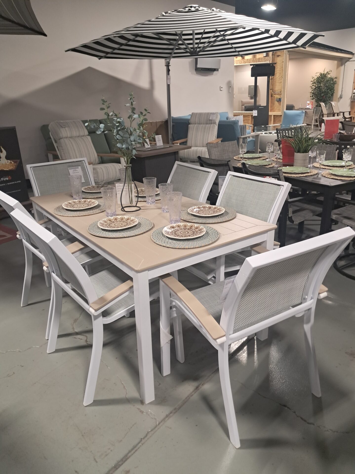 Bazza 6 Person 64" Rectangular Outdoor Dining Set by Telescope Casual