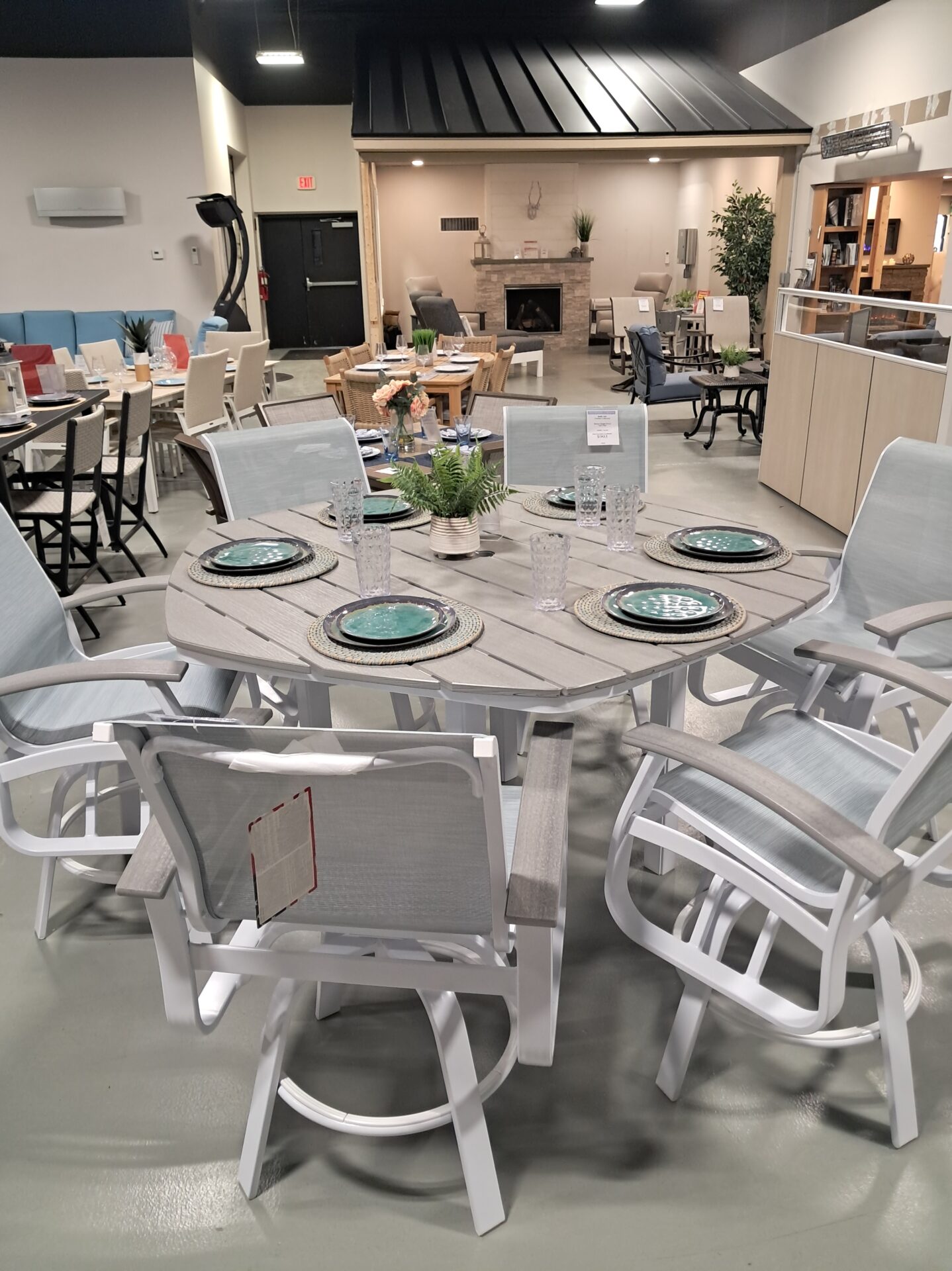Belle Isle 6 Person 62" Hexagonal Outdoor Dining Set by Telescope Casual