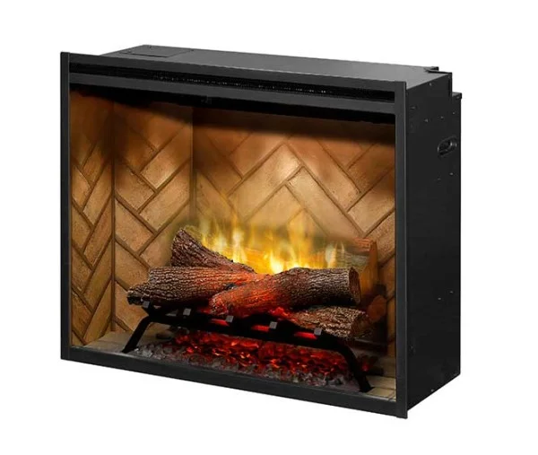 Revillusion 30-inch Herringbone Built-In Electric Fireplace by Dimplex - Image 2