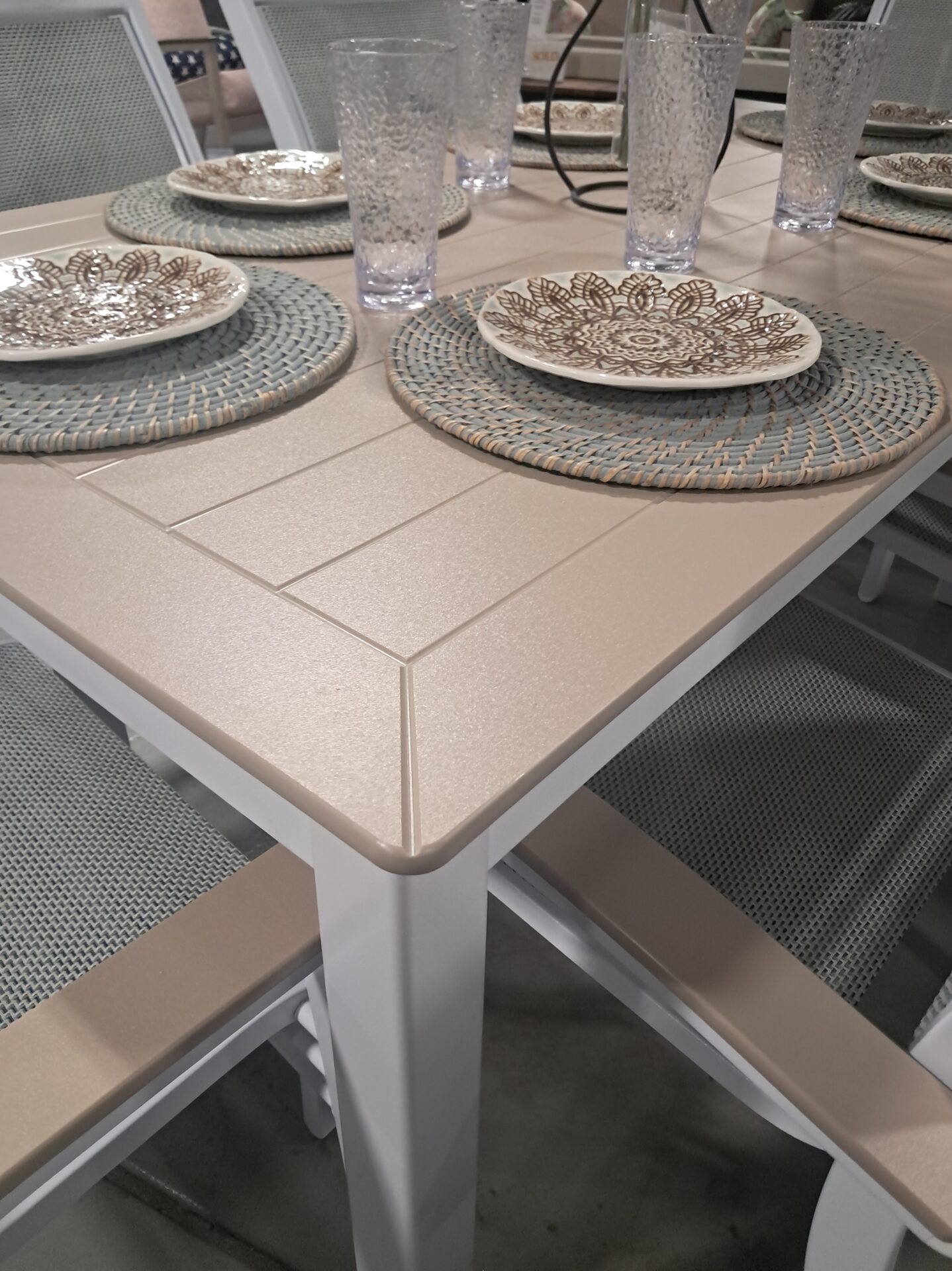 Bazza 6 Person 64" Rectangular Outdoor Dining Set by Telescope Casual - Image 3