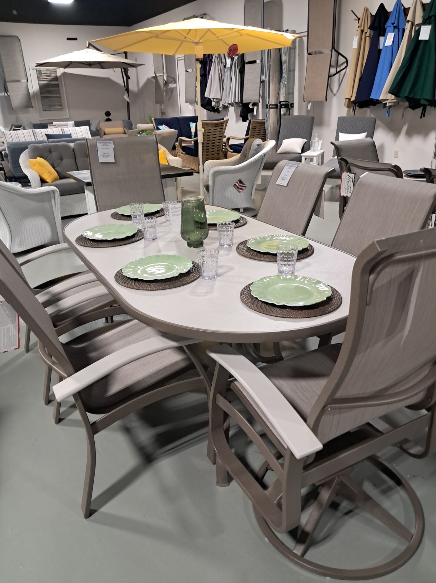 Belle Isle 6 Person 48" Oval Outdoor Dining Set by Telescope Casual