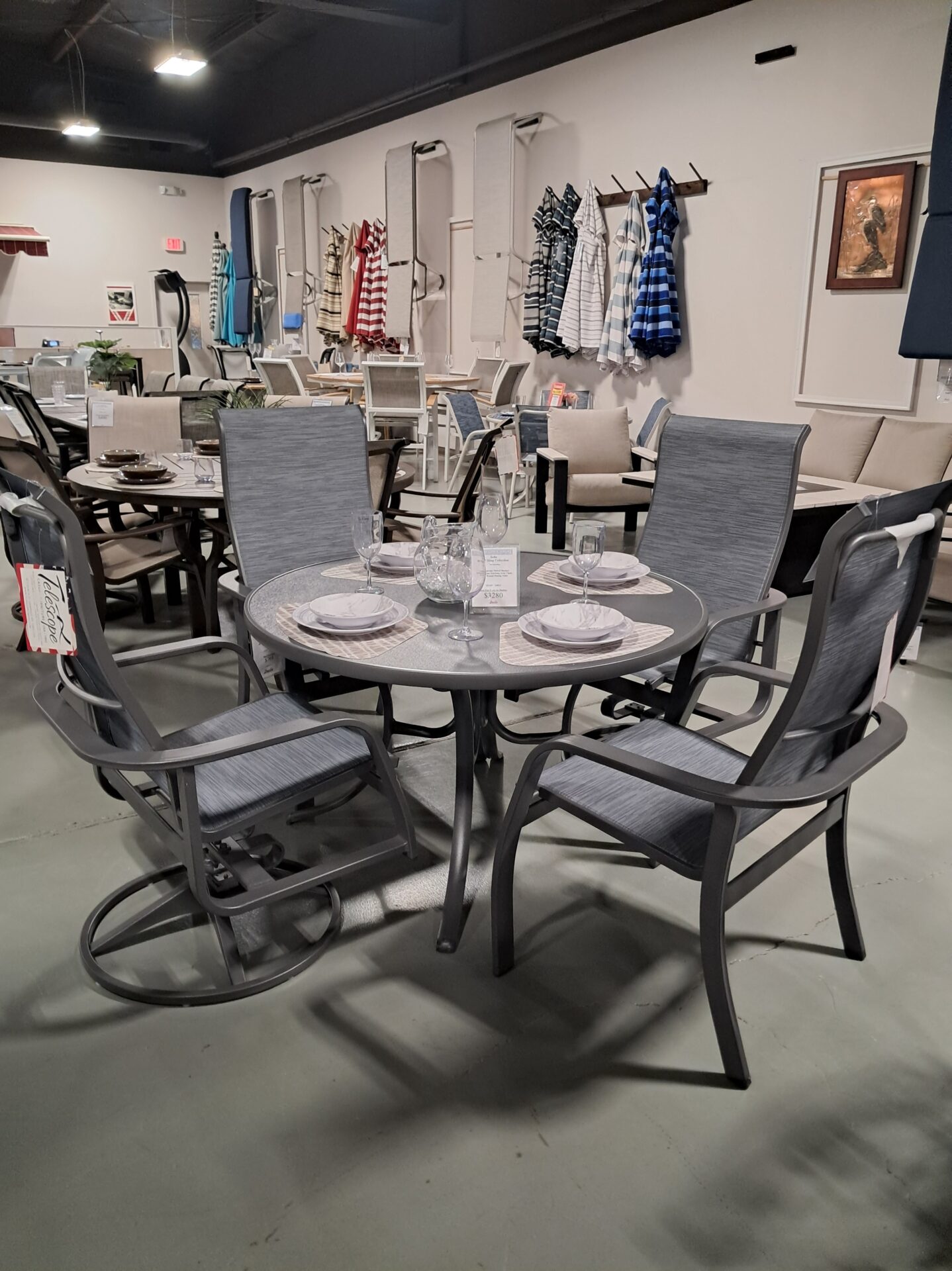 Soho 4 Person 48" Round Dining Height Outdoor Dining Set by Telescope Casual - Image 6