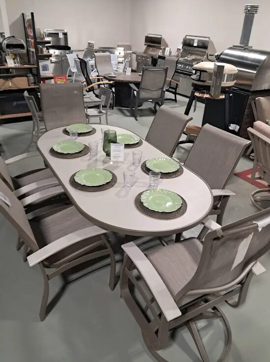 Belle Isle 6 Person 48" Oval Outdoor Dining Set by Telescope Casual - Image 4