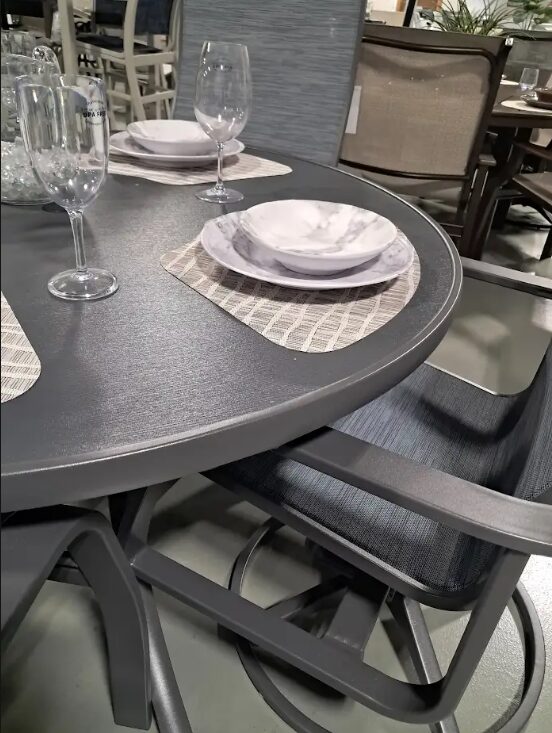 Soho 4 Person 48" Round Dining Height Outdoor Dining Set by Telescope Casual - Image 3