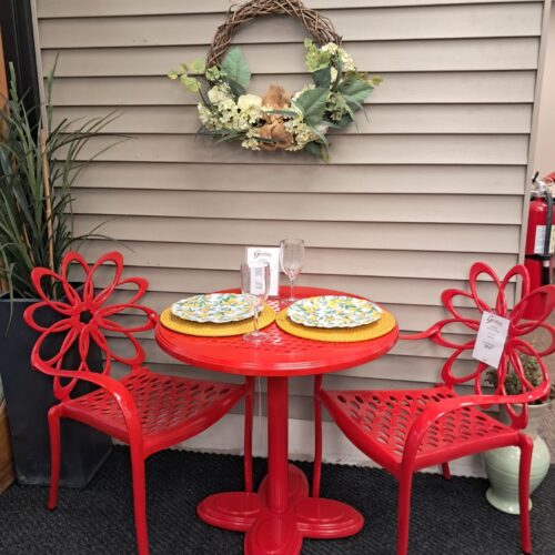 Lotus 2 Person 30" Round Outdoor Dining Set by Gensun