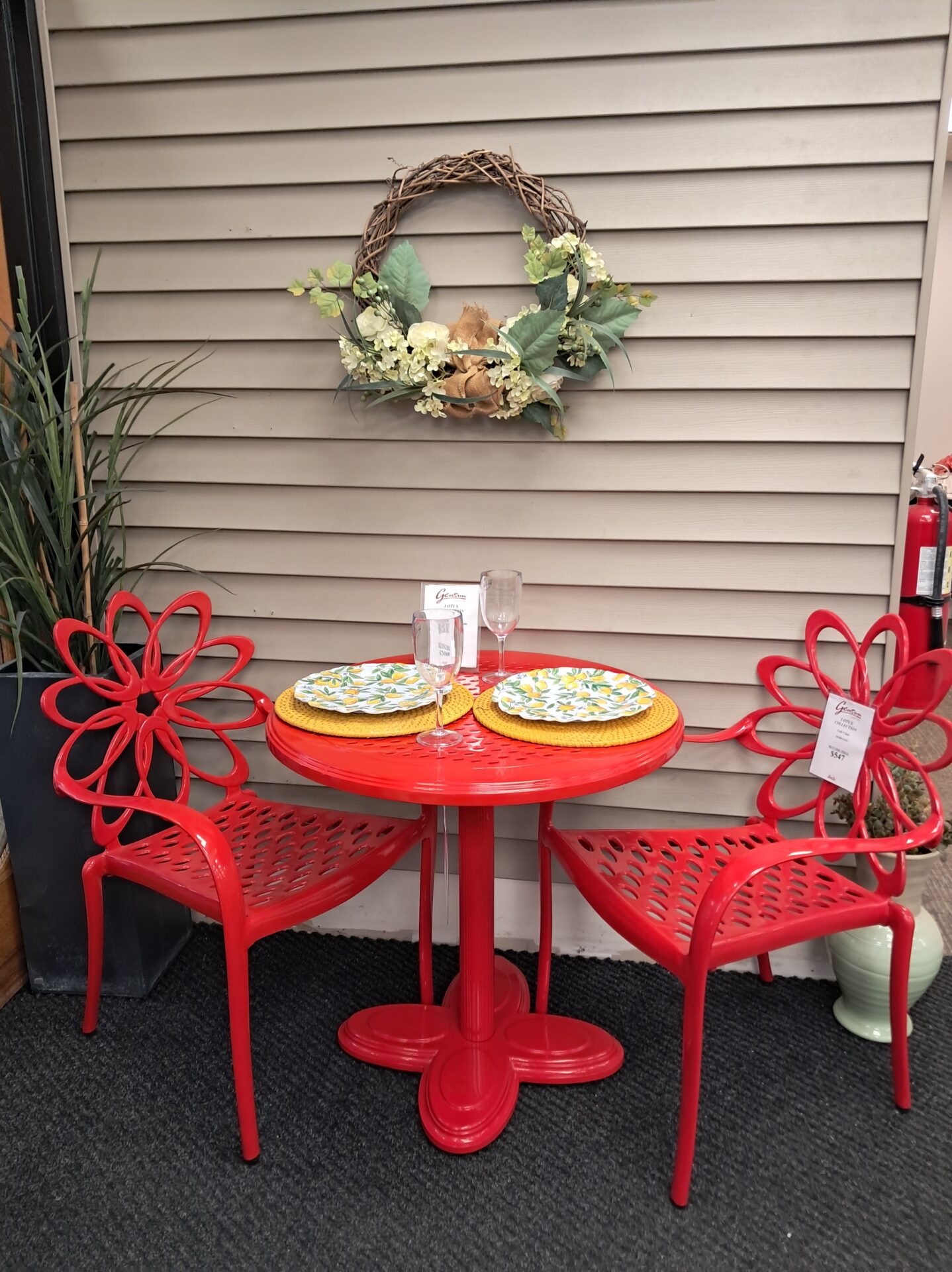 Lotus 2 Person 30" Round Outdoor Dining Set by Gensun