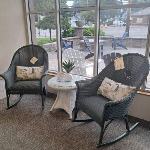All Seasons 2 Person Seating Group with Padded Seat by Lloyd Flanders