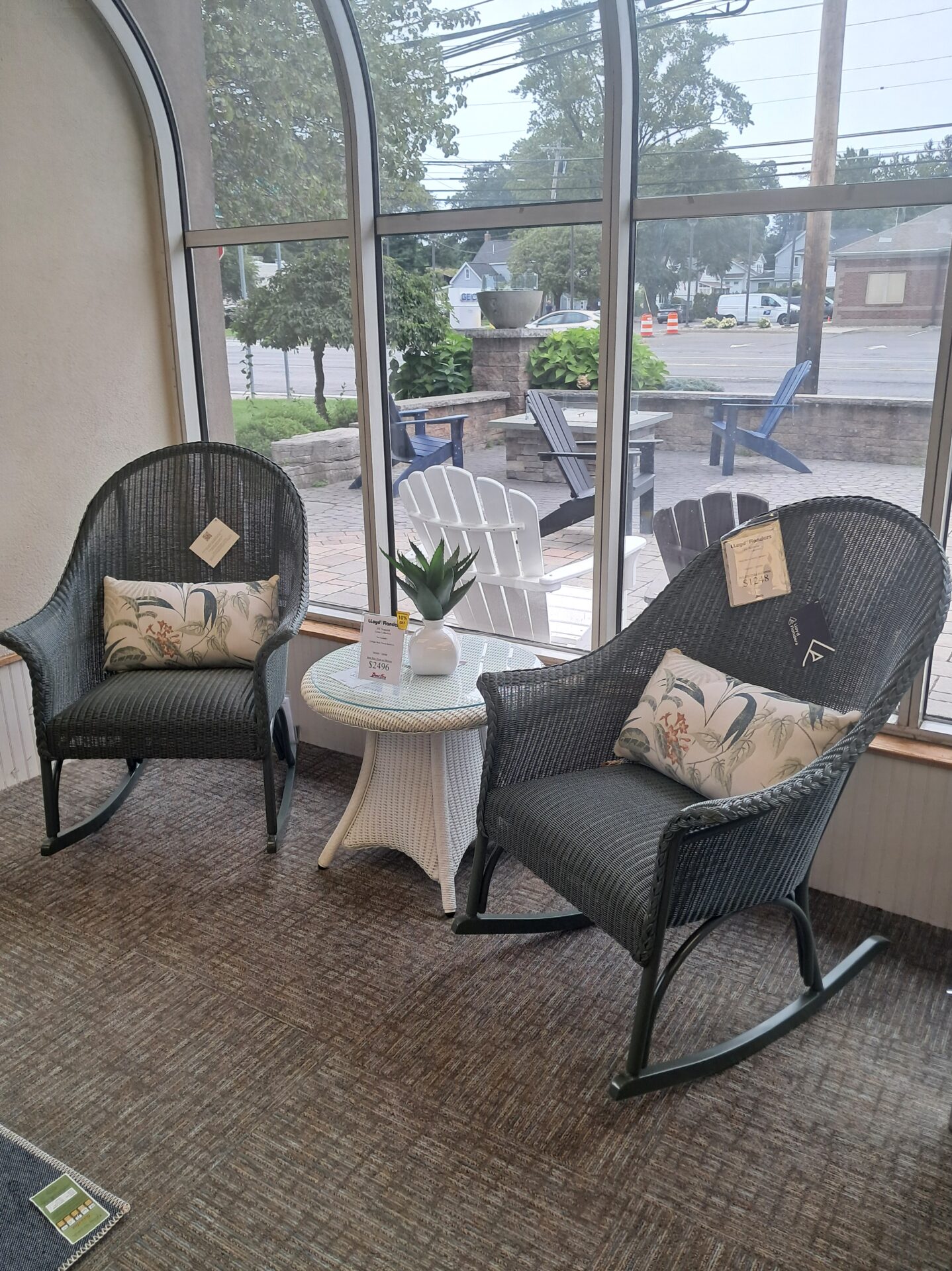 All Seasons 2 Person Seating Group with Padded Seat by Lloyd Flanders
