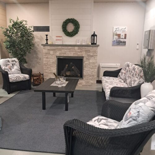 Reflections 5 Person Wicker Seating Group with Cushions by Lloyd Flanders