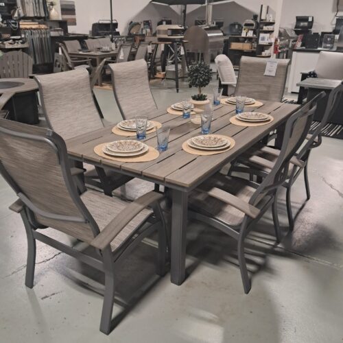 Belle Isle 6 Person 48" x 84" Rectangular Outdoor Dining Set by Telescope Casual