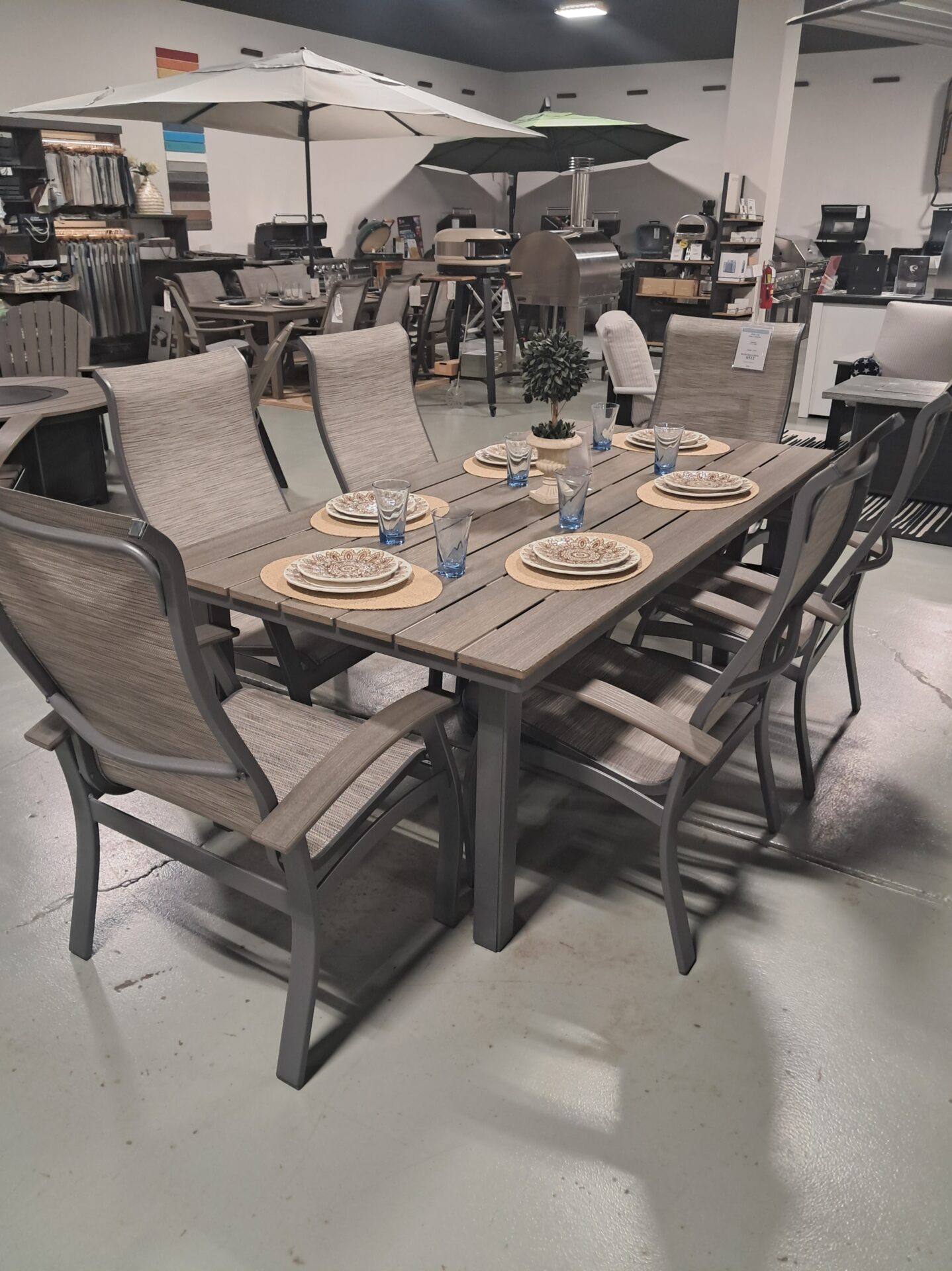 Belle Isle 6 Person 48" x 84" Rectangular Outdoor Dining Set by Telescope Casual