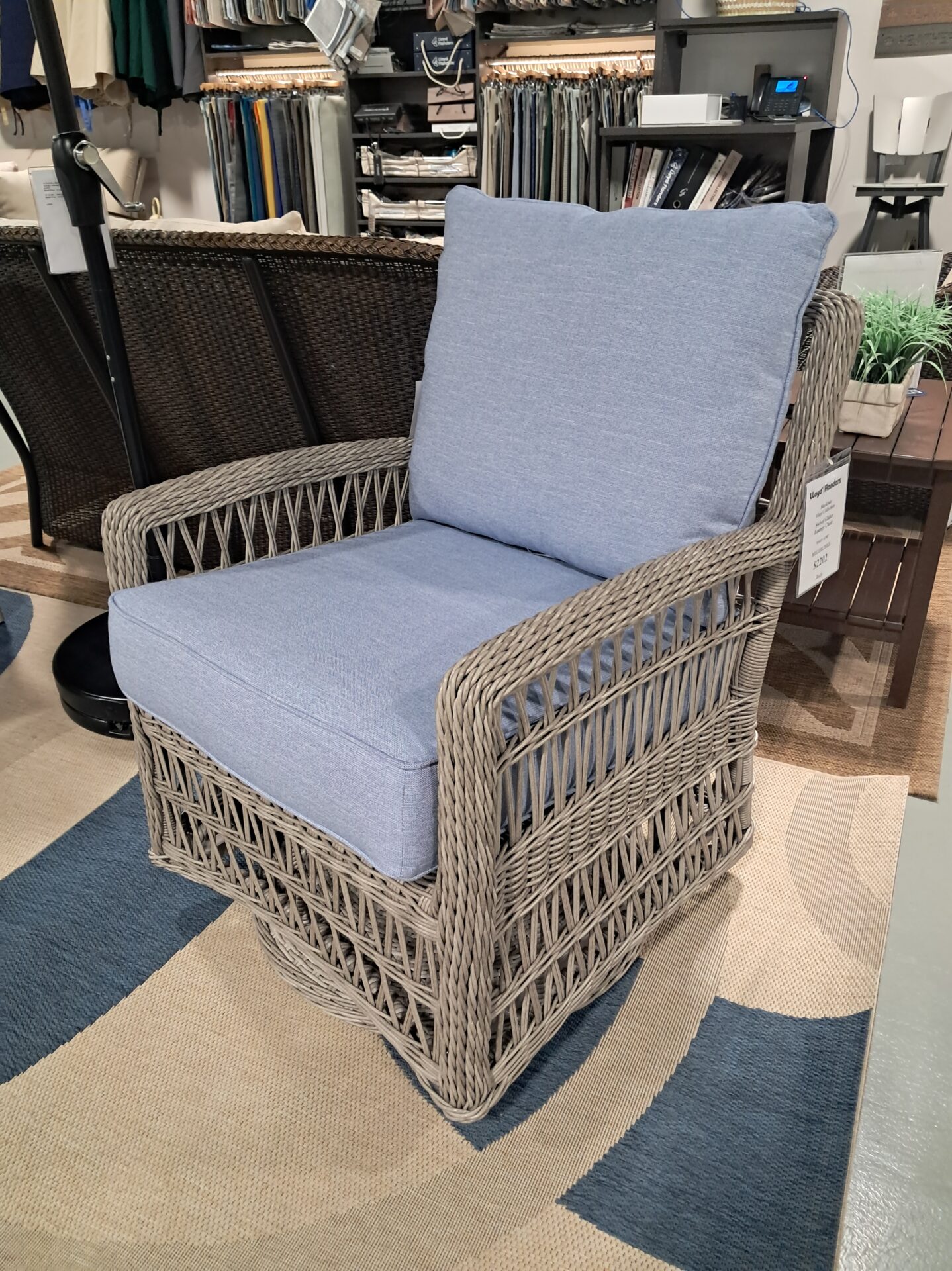 Mackinac 5 Person Vinyl Wicker Seating Group with Cushions by Lloyd Flanders - Image 7