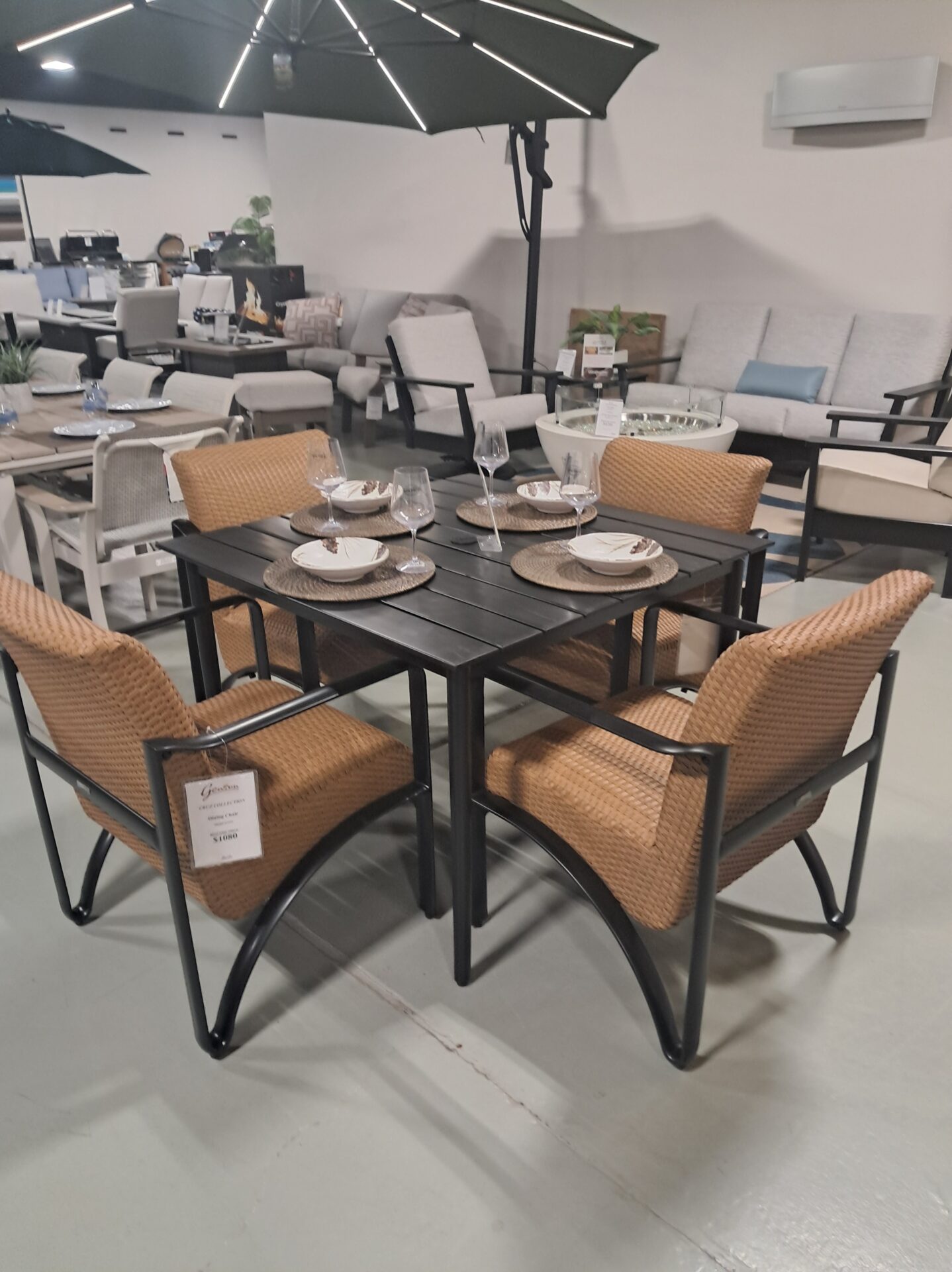 Cruz 4 Person 41" Square Dining Height Table Set by Gensun - Image 8