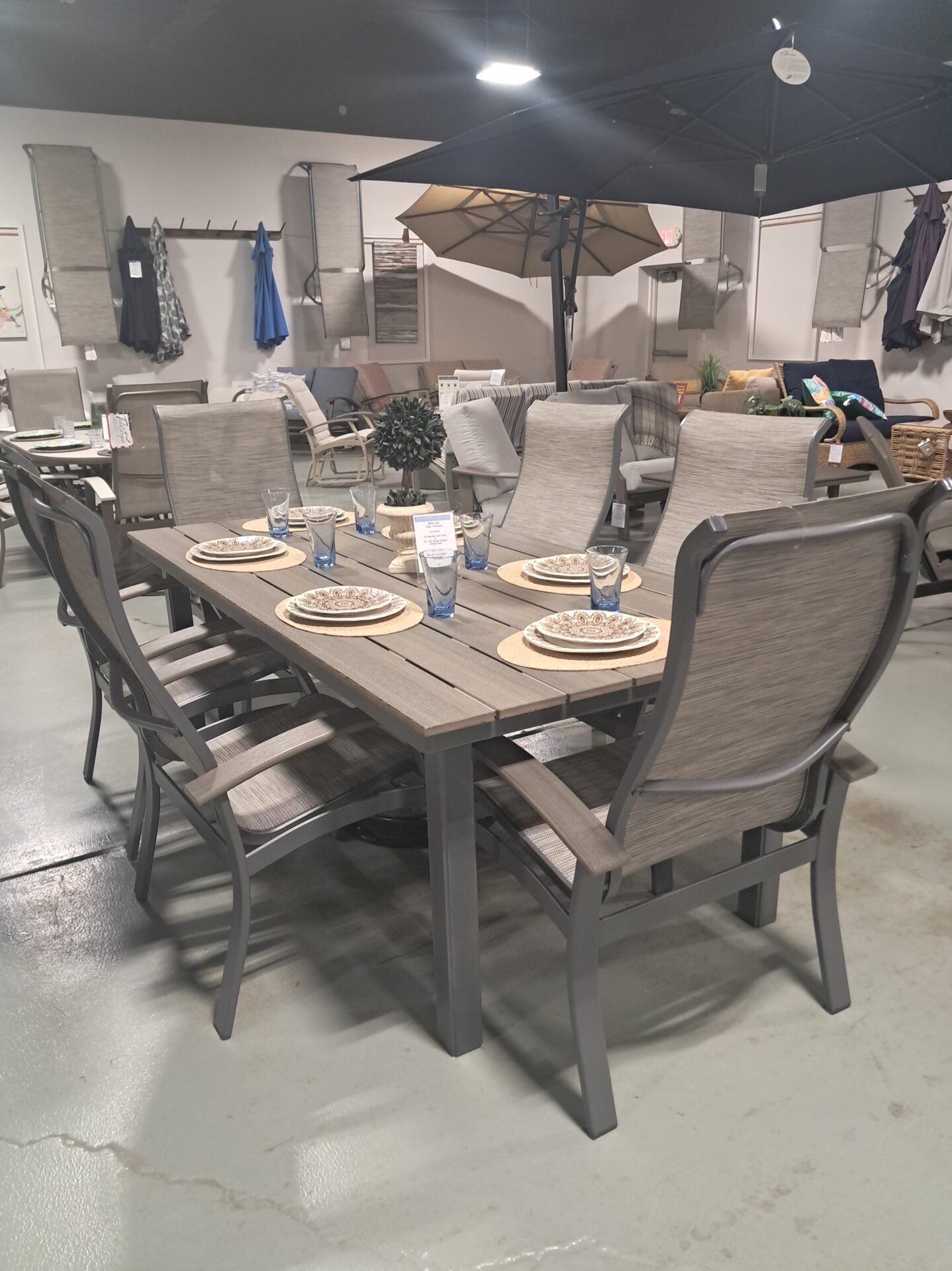 Belle Isle 6 Person 48" x 84" Rectangular Outdoor Dining Set by Telescope Casual - Image 7