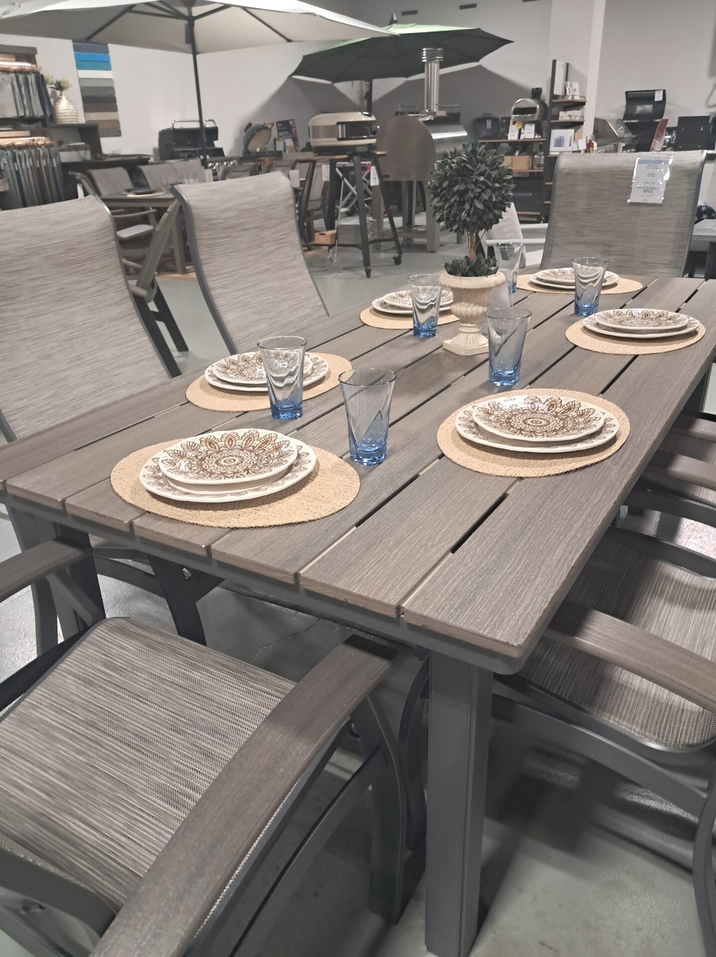 Belle Isle 6 Person 48" x 84" Rectangular Outdoor Dining Set by Telescope Casual - Image 2
