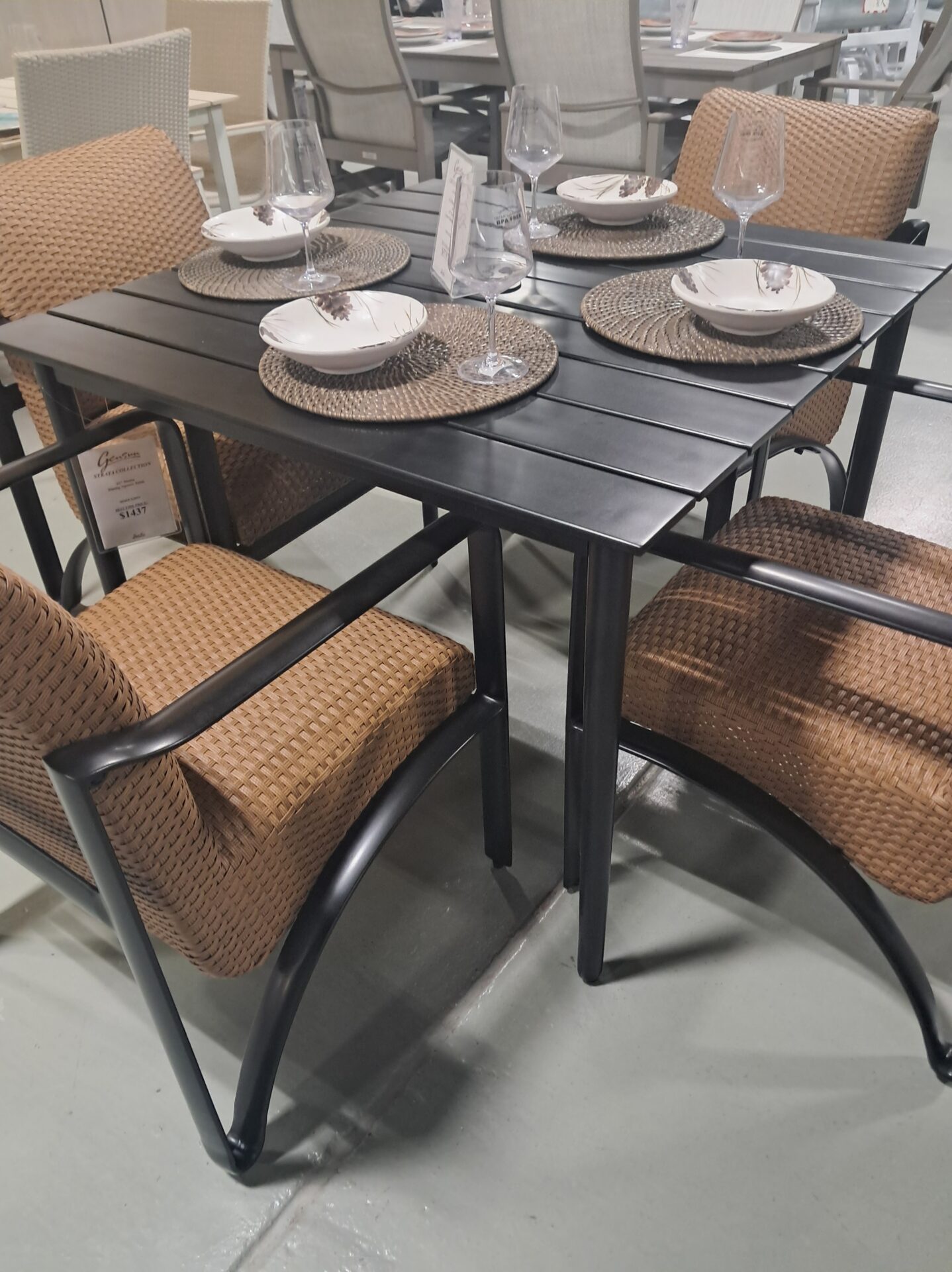 Cruz 4 Person 41" Square Dining Height Table Set by Gensun - Image 6