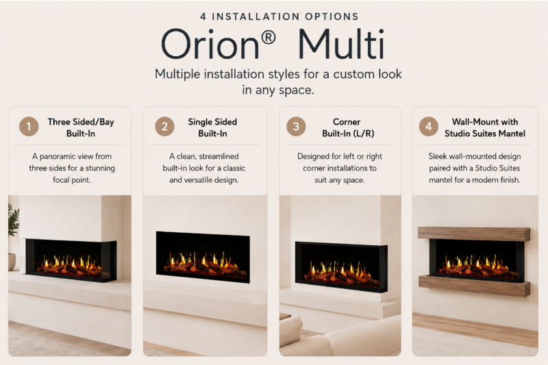 Orion 52-inch Electric Multi Virtual Fireplace by Modern Flames - Image 3